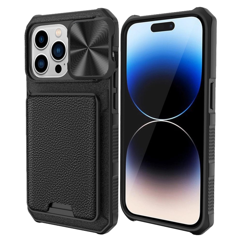 Funda híbrida Protector Cámara+Tarjetero iPhone 14 Pro negro - Comprar  online