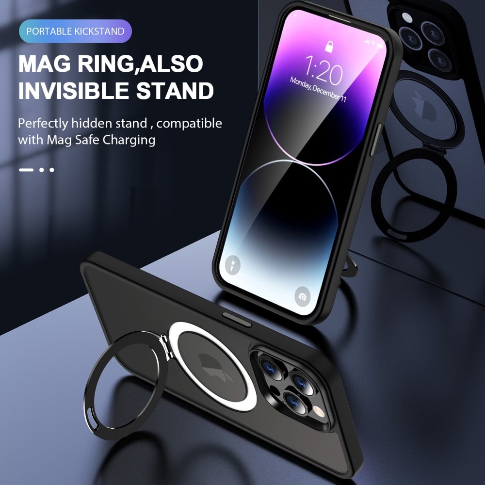 Funda híbrida MagSafe Ring iPhone 13 Pro negro