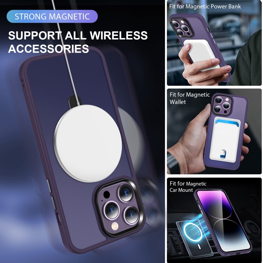 Funda híbrida MagSafe Ring iPhone 13 Pro violeta