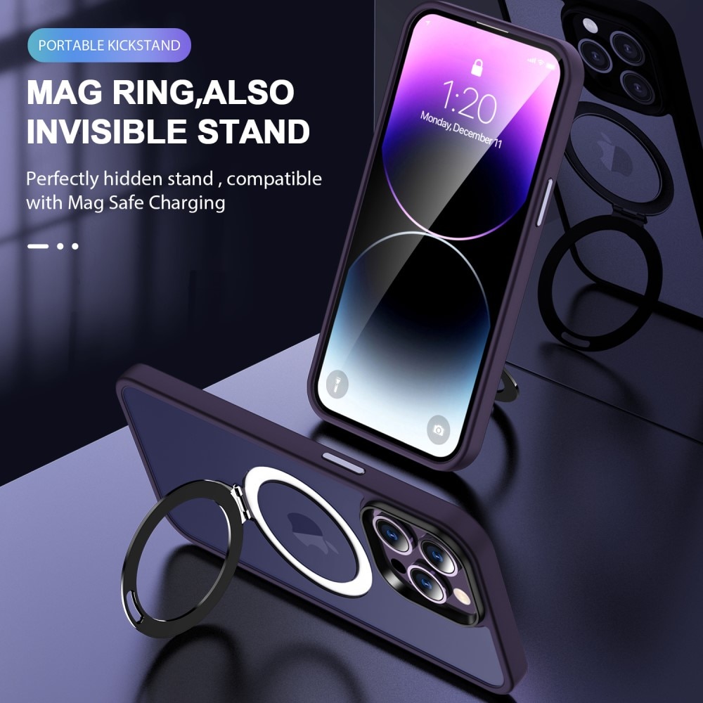 Funda híbrida MagSafe Ring iPhone 13 Pro Púrpura
