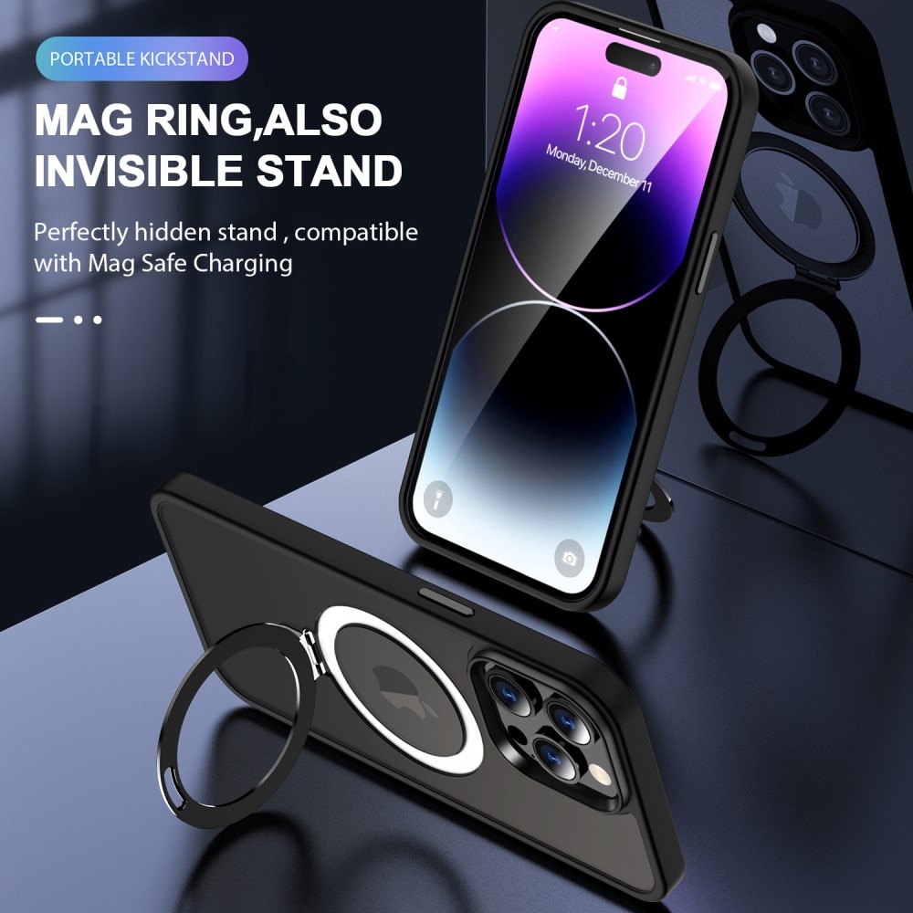 Funda híbrida MagSafe Ring iPhone 14 Pro Max negro