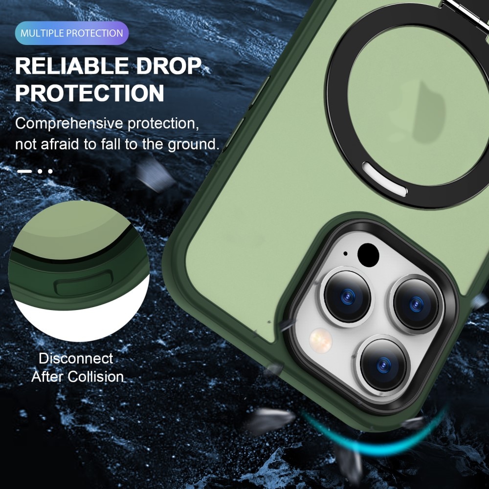 Funda híbrida MagSafe Ring iPhone 14 Pro Max verde