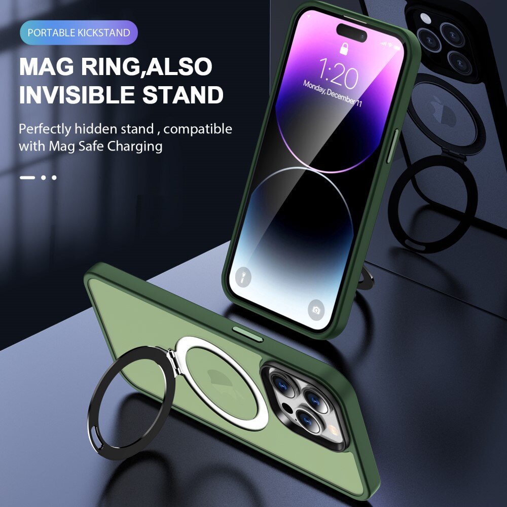 Funda híbrida MagSafe Ring iPhone 14 Pro Max Verde