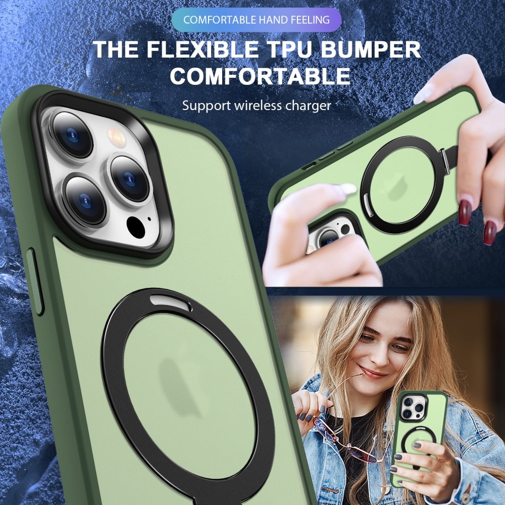 Funda híbrida MagSafe Ring iPhone 14 Pro Max Verde