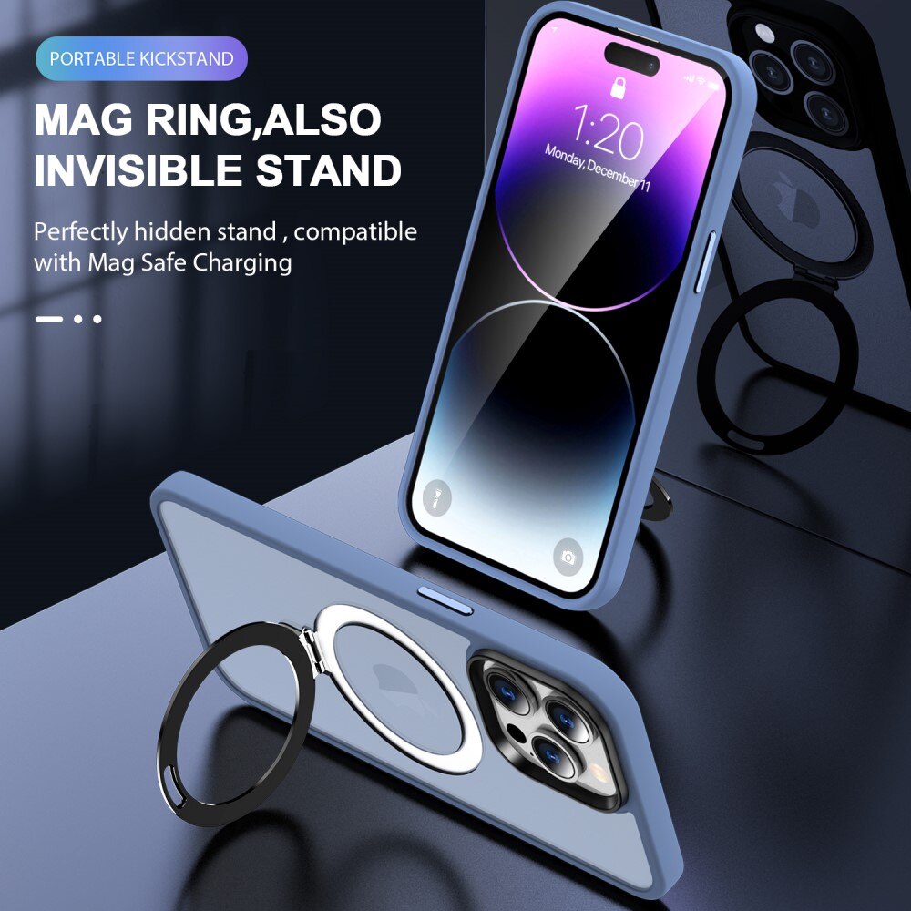 Funda híbrida MagSafe Ring iPhone 14 Pro Max Azul