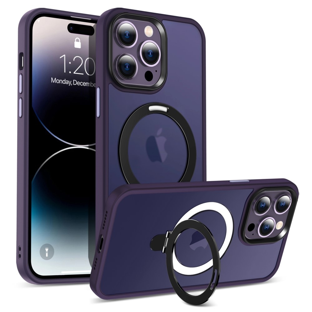 Funda híbrida MagSafe Ring iPhone 14 Pro Max violeta