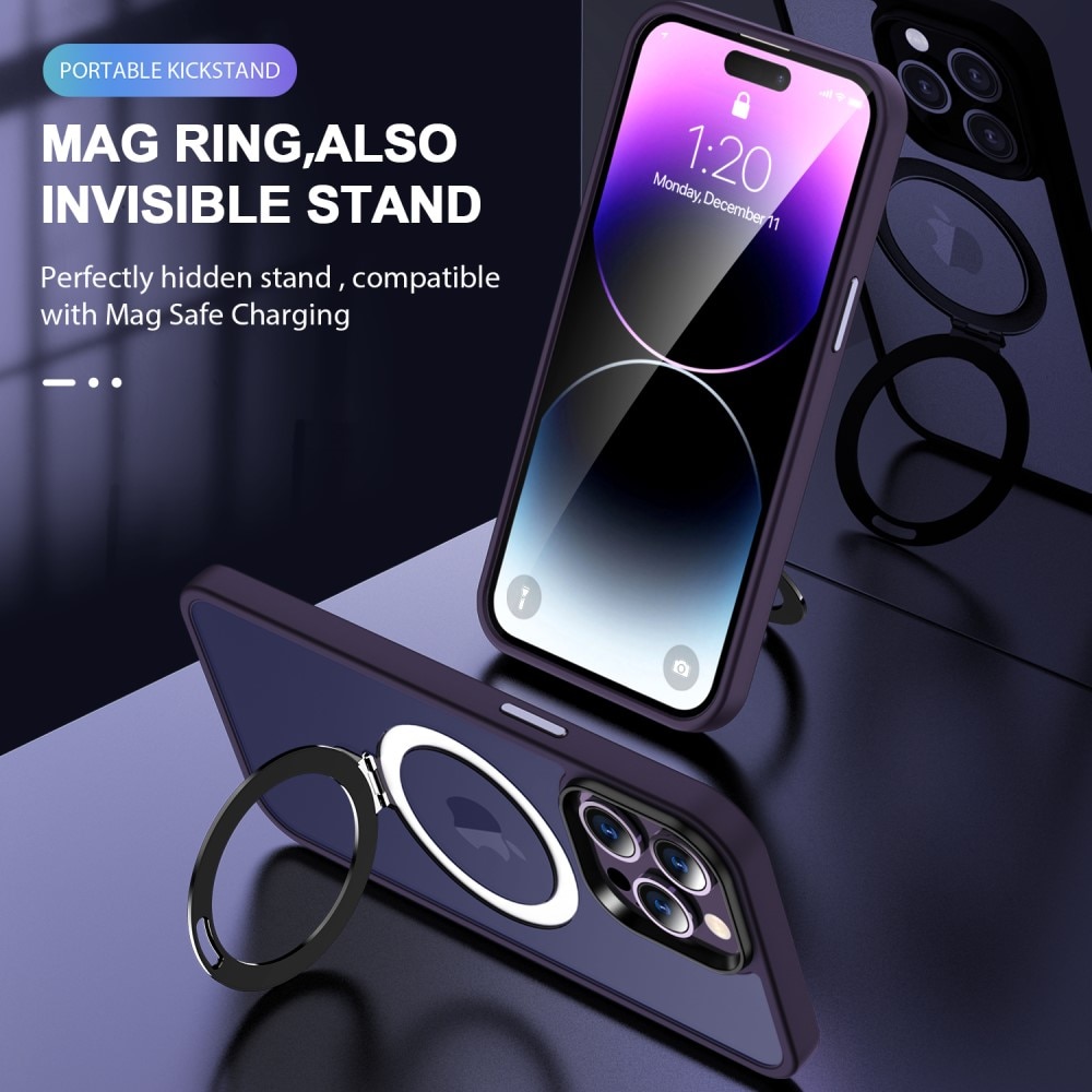 Funda híbrida MagSafe Ring iPhone 14 Pro Max Púrpura