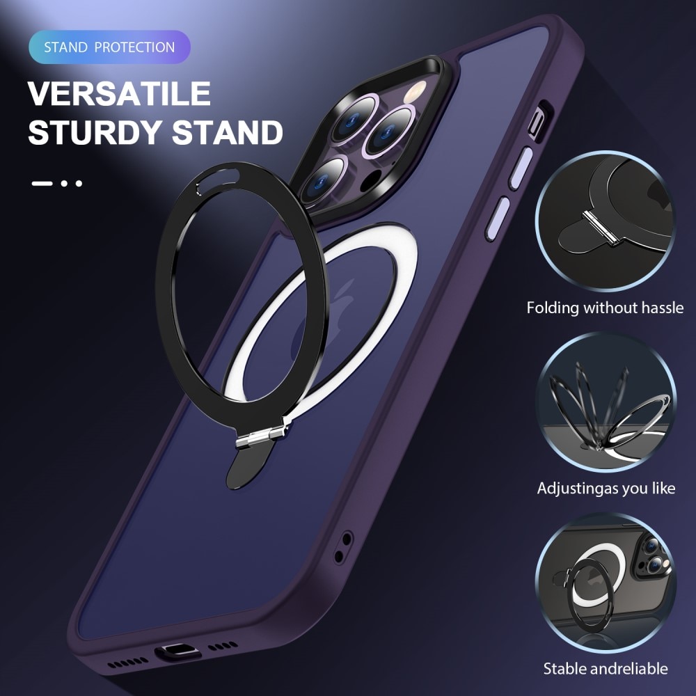 Funda híbrida MagSafe Ring iPhone 14 Pro Max violeta