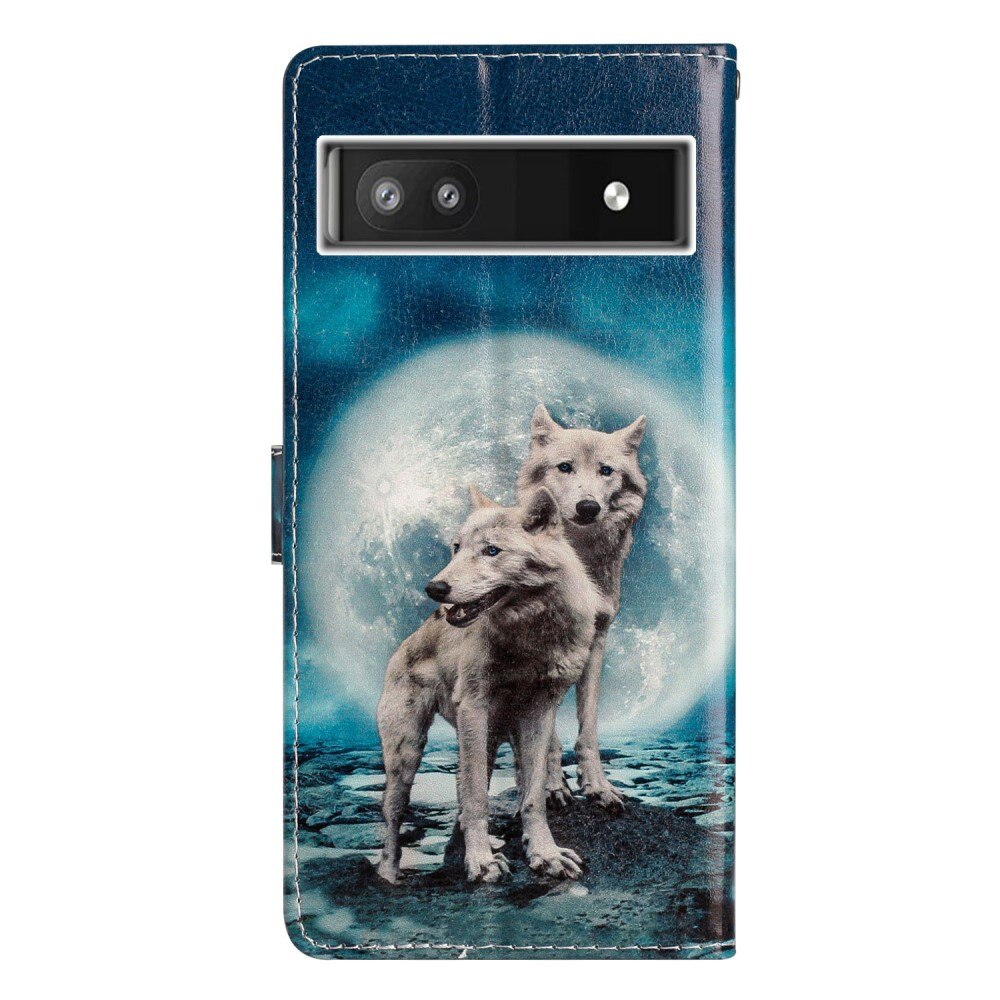 Funda cartera Google Pixel 6a lobos