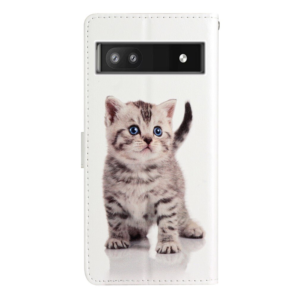 Funda cartera Google Pixel 6a gatito