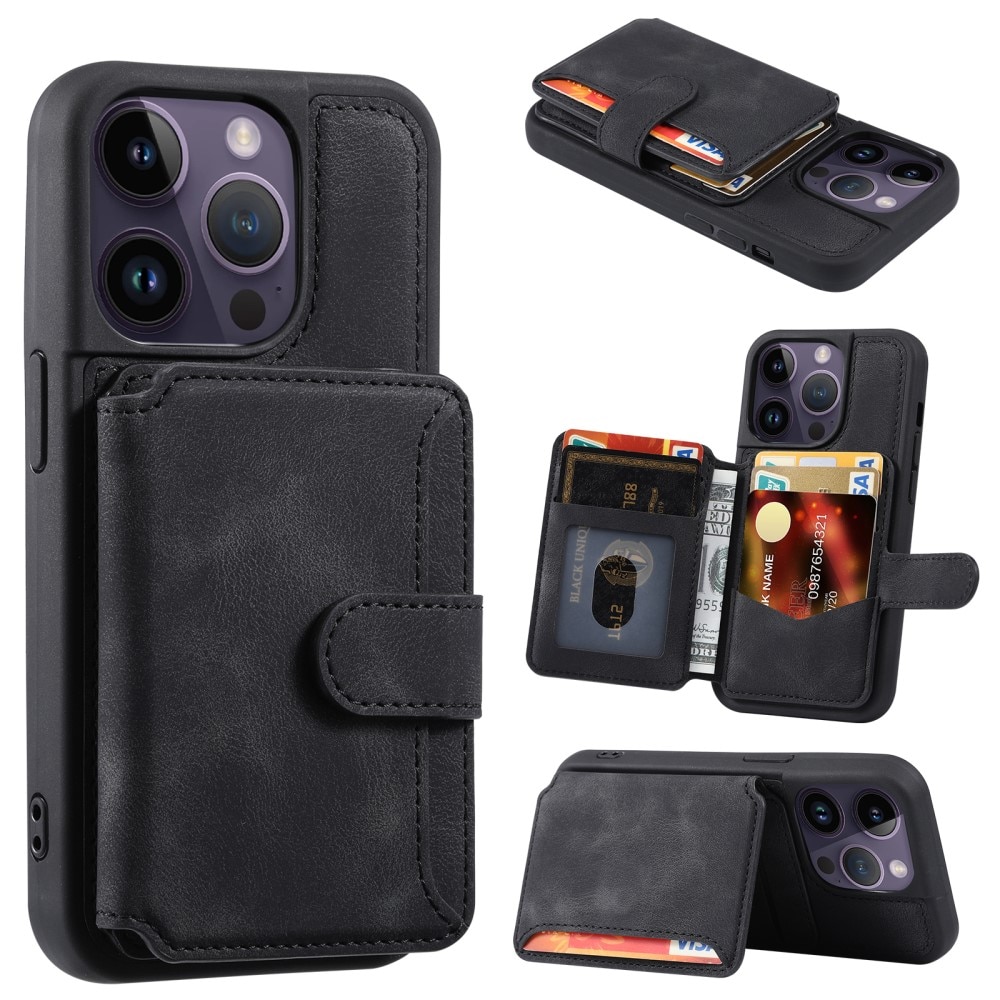 Funda con tarjetero anti-RFID Multi-slot iPhone 12/12 Pro negro