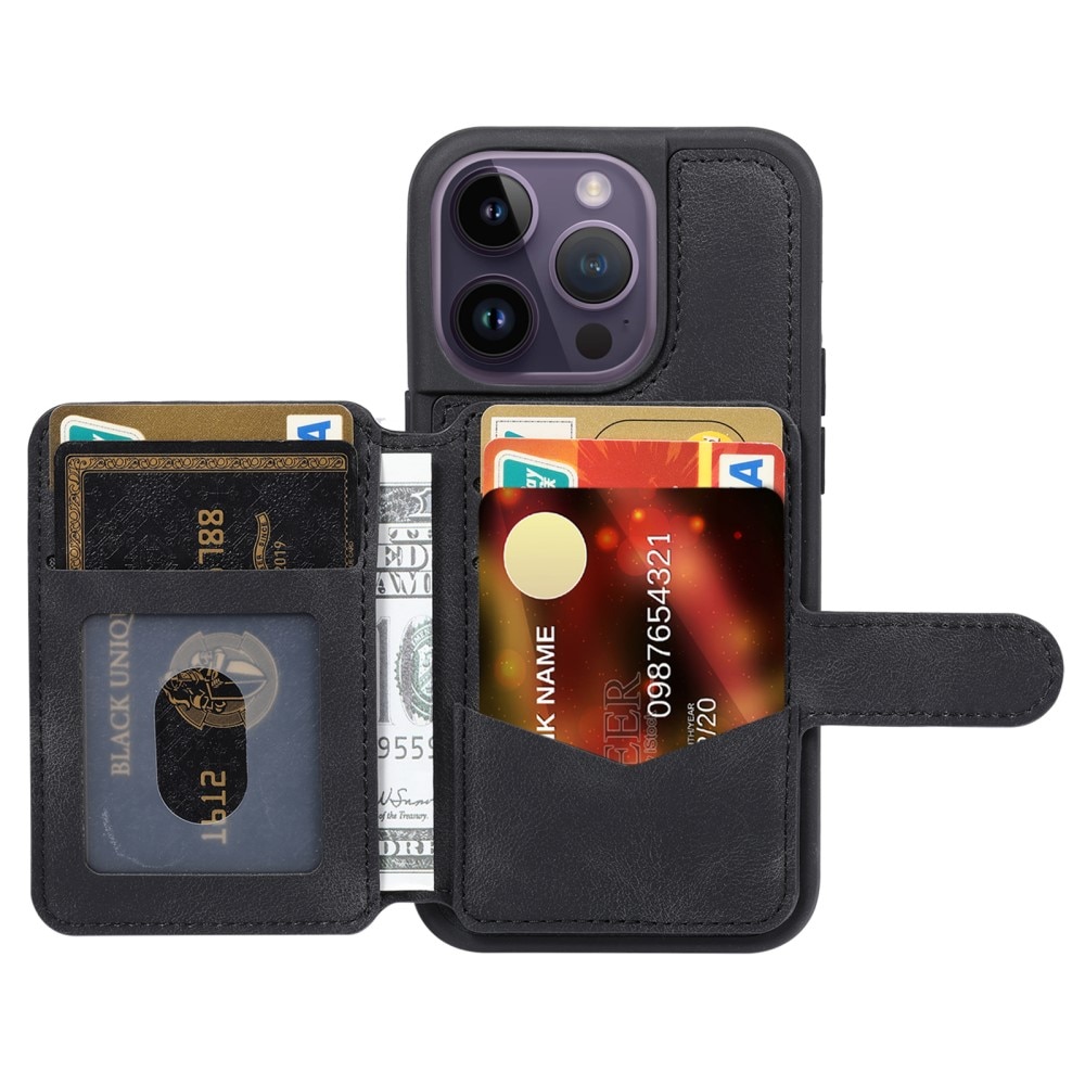 Funda con tarjetero anti-RFID Multi-slot iPhone 13 Pro negro