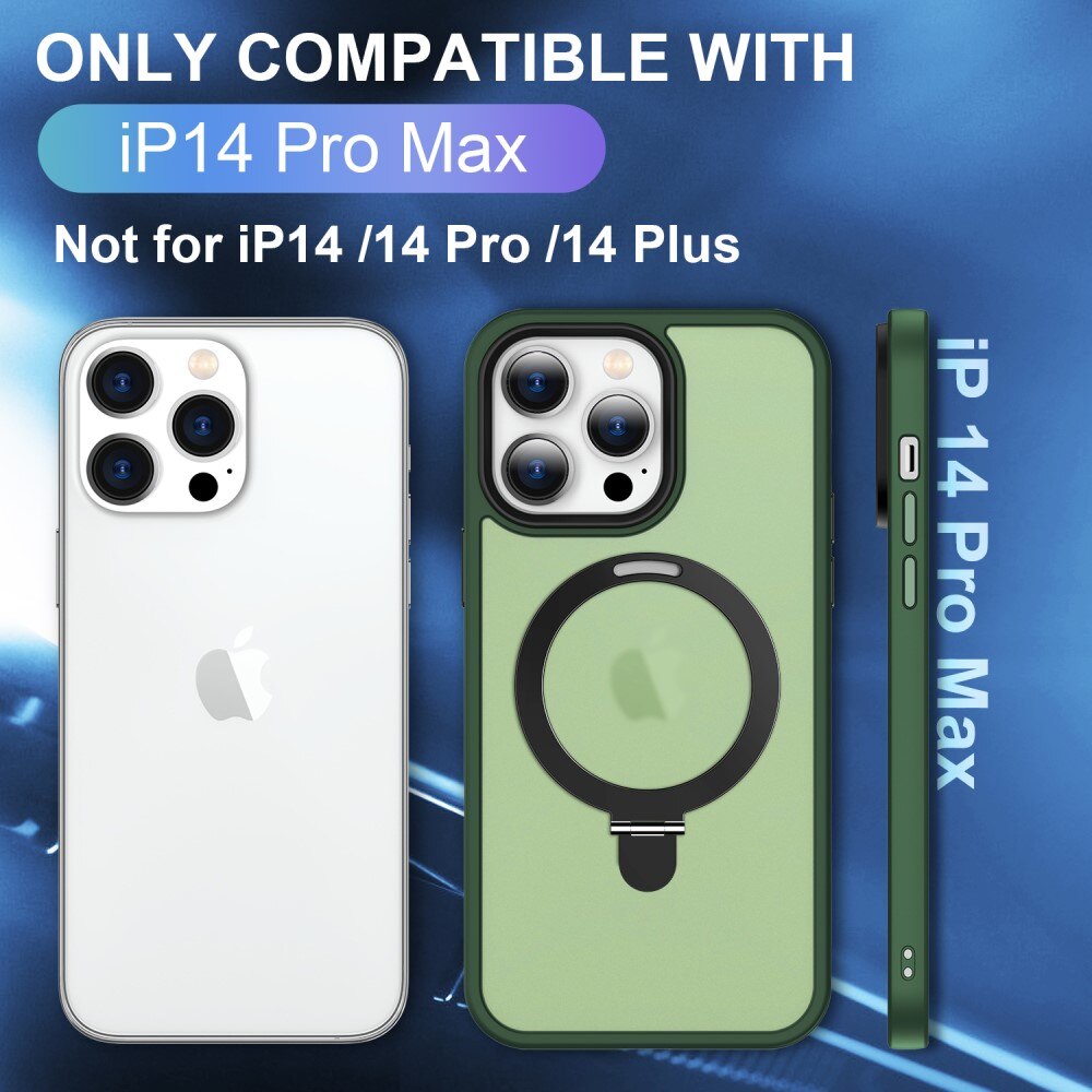 Funda híbrida MagSafe Ring iPhone 14 Pro Verde