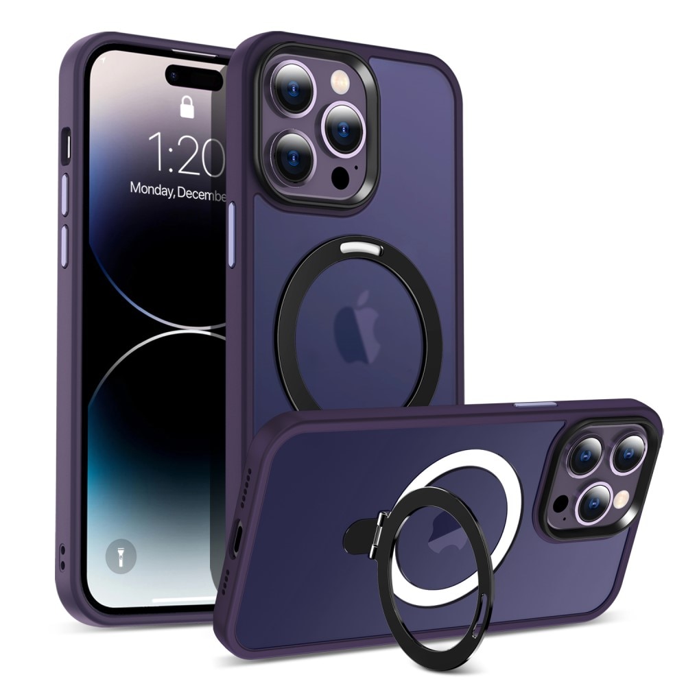 Funda híbrida MagSafe Ring iPhone 14 Pro Púrpura
