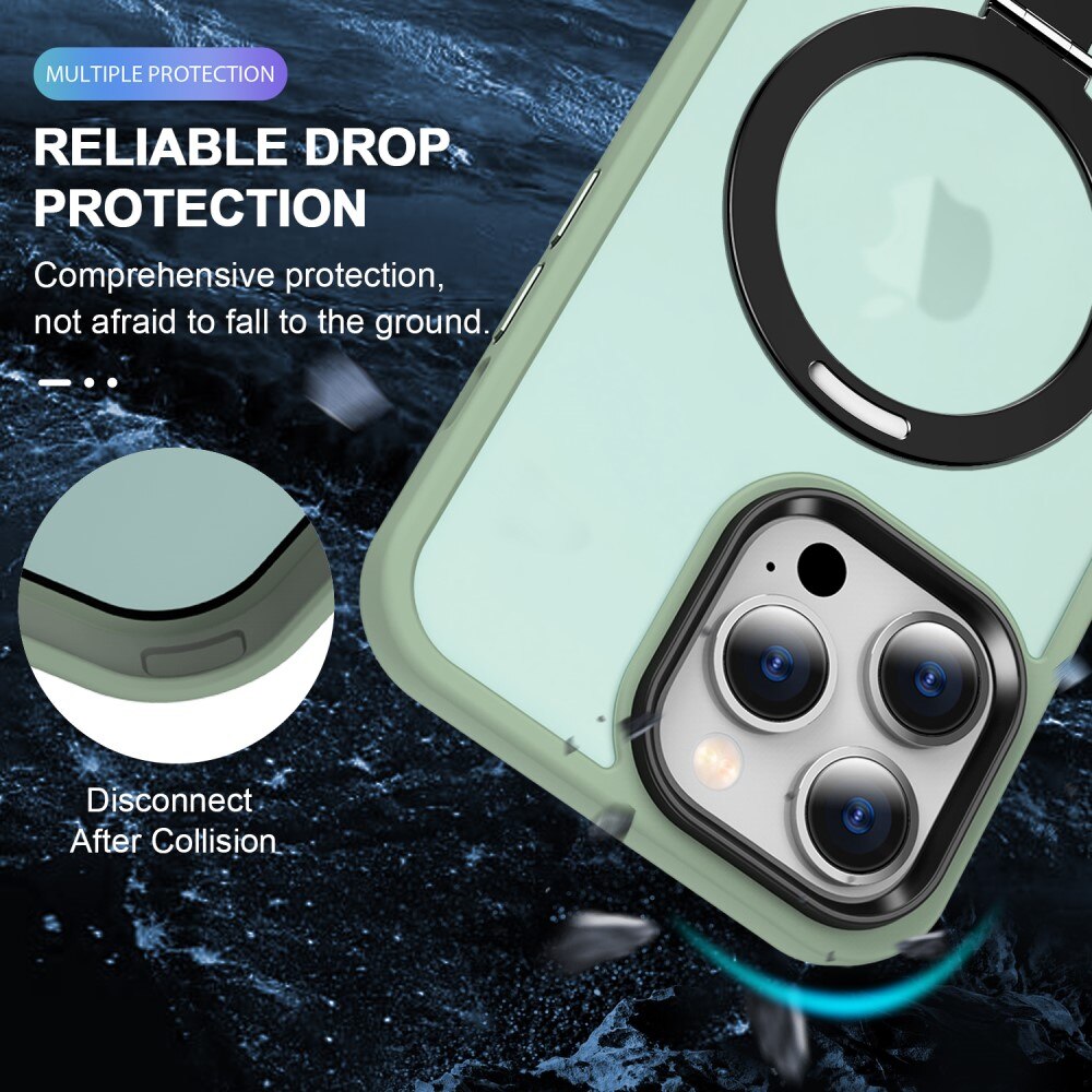 Funda híbrida MagSafe Ring iPhone 15 Pro Verde