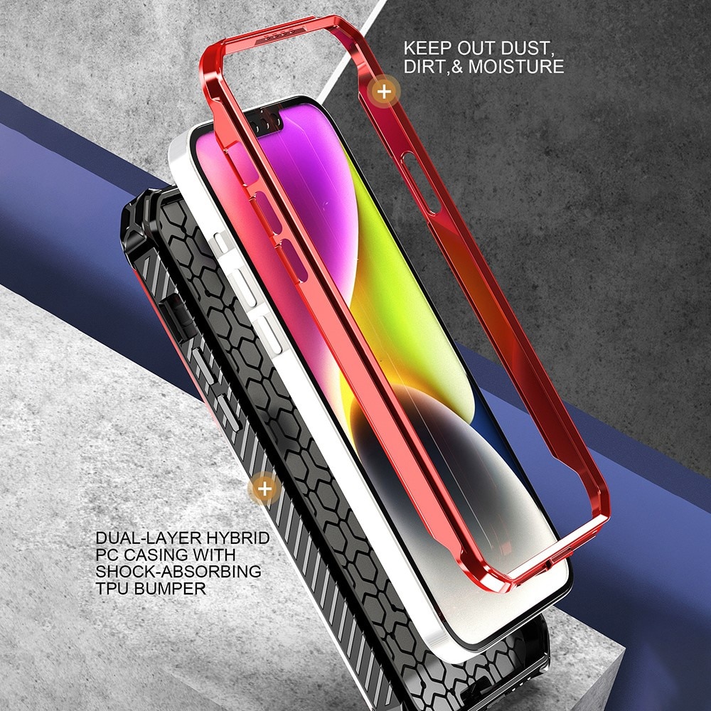 Funda híbrida Tech MagSafe Ring iPhone 13 violeta