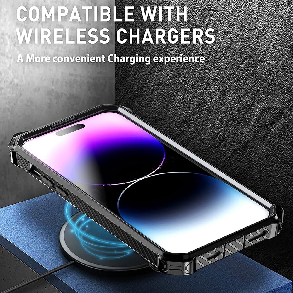 Funda híbrida Tech MagSafe Ring iPhone 14 Pro Max violeta