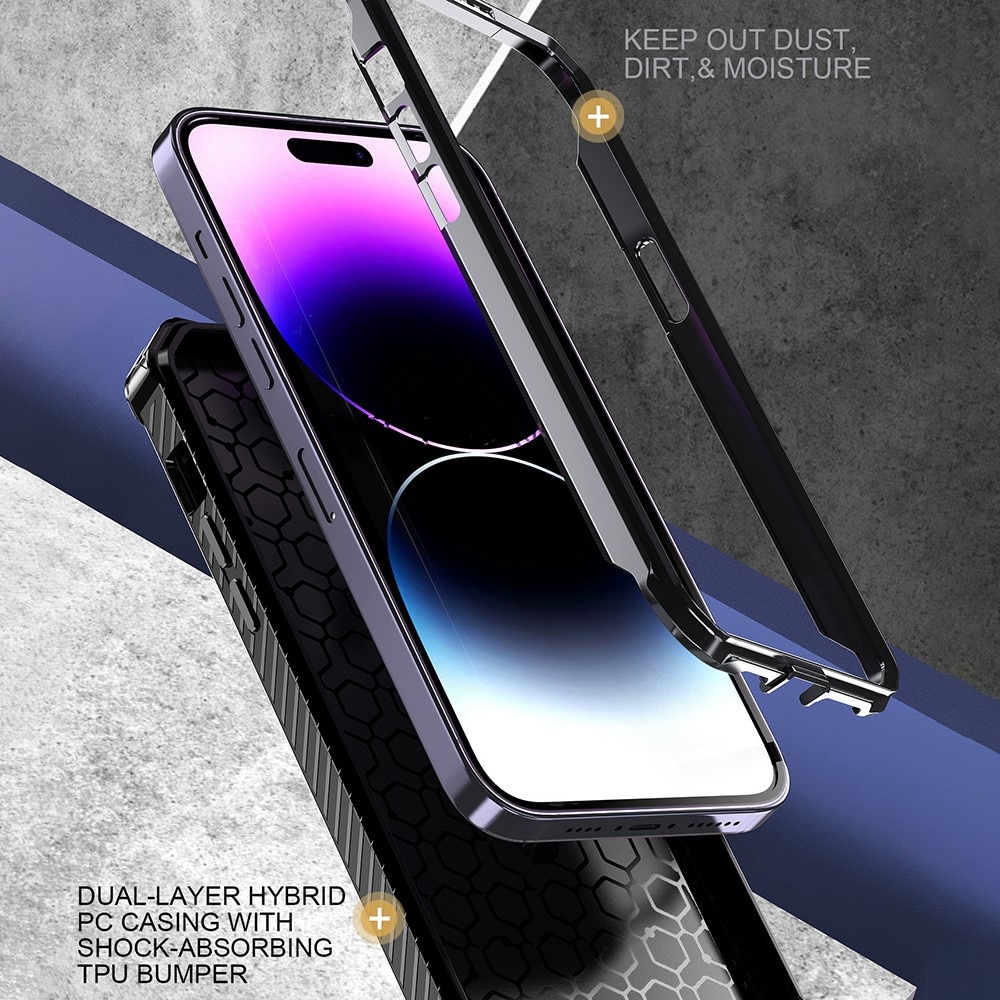Funda híbrida Tech MagSafe Ring iPhone 13 Pro negro
