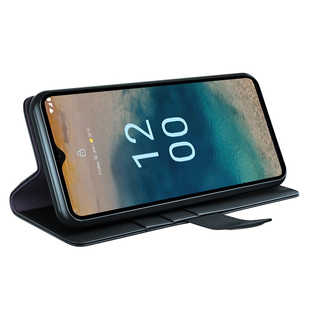 Funda de cuero genuino  Nokia G22, Negro