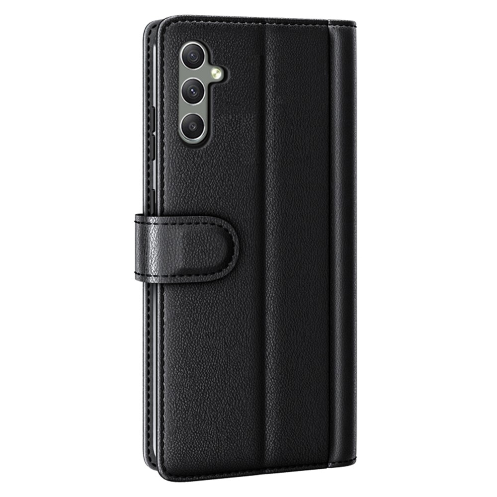 Funda de cuero genuino Samsung Galaxy A24, Negro