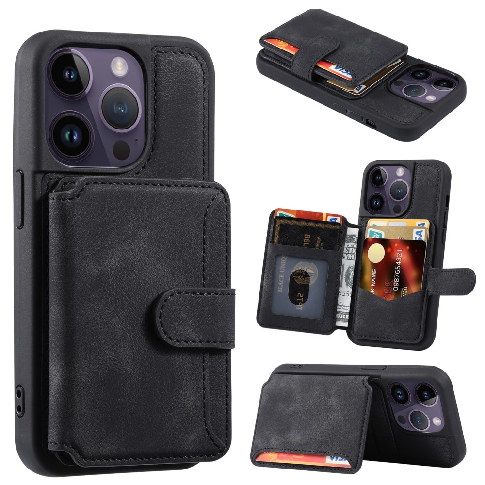 Funda con tarjetero anti-RFID Multi-slot iPhone 12 Pro Max negro