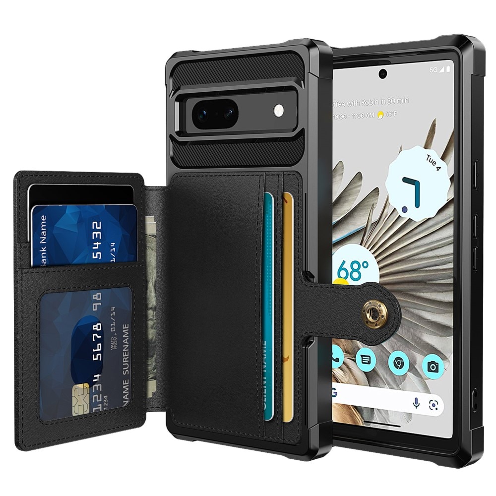 Funda con tarjetero Tough Multi-slot Google Pixel 7a negro