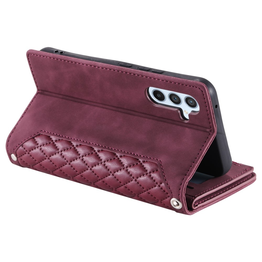 Funda acolchada tipo billetera Samsung Galaxy A54 Rojo
