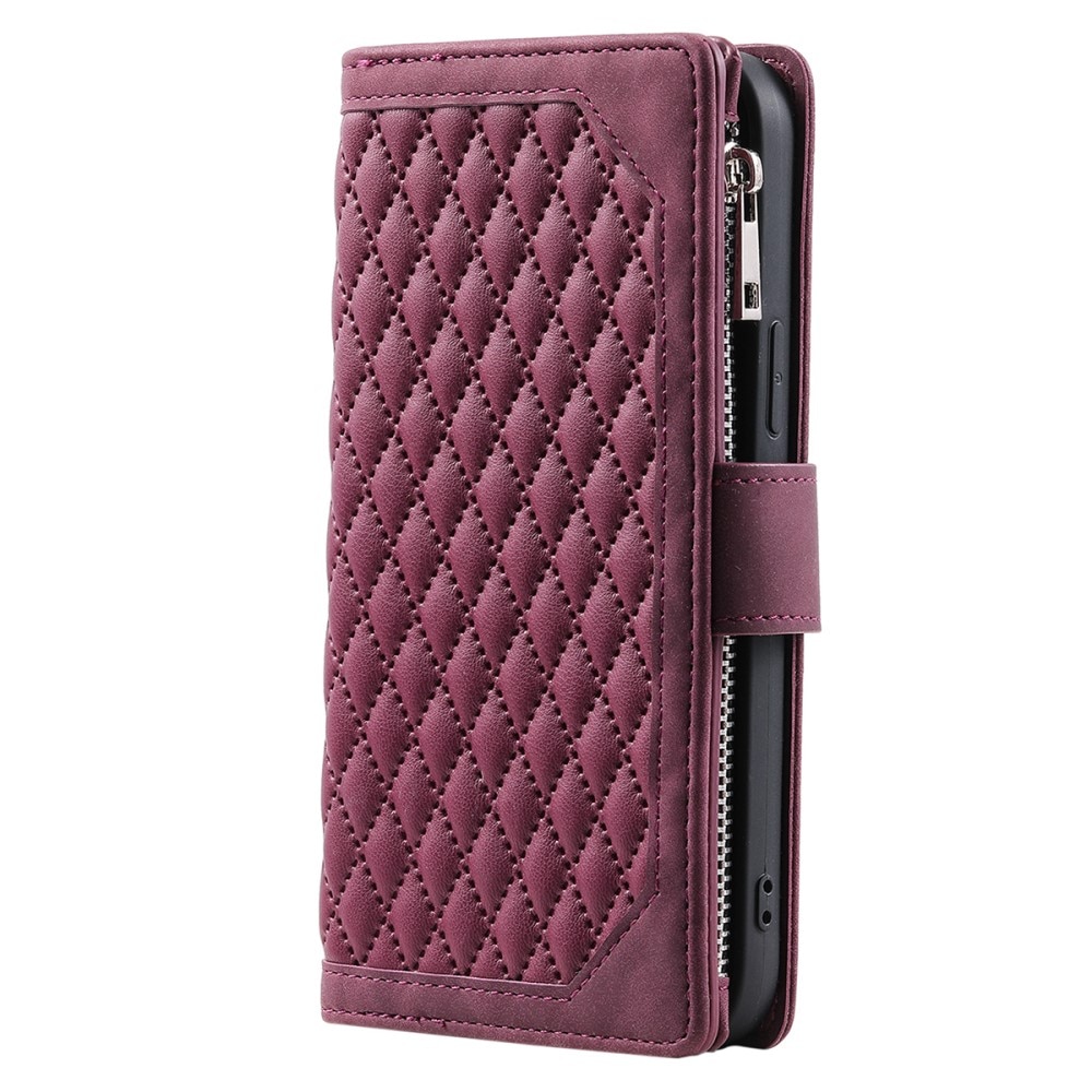 Funda acolchada tipo billetera Samsung Galaxy A54 Rojo