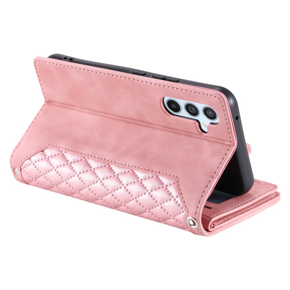 Funda acolchada tipo billetera Samsung Galaxy A54 rosado