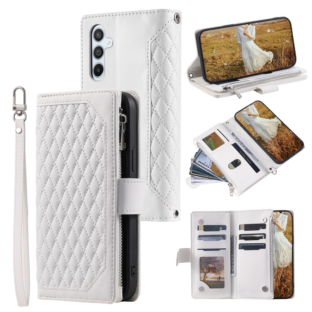 Funda acolchada tipo billetera Samsung Galaxy A54 blanco