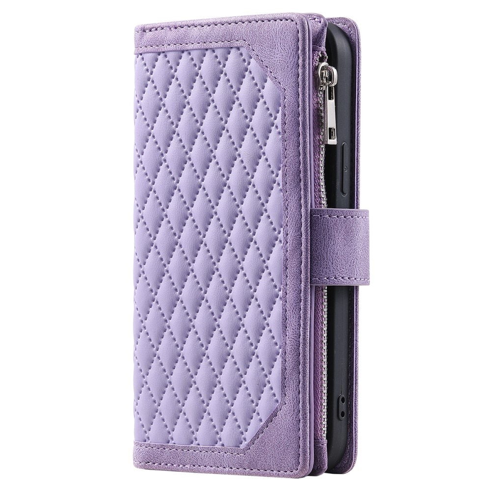 Funda acolchada tipo billetera Samsung Galaxy A14 violeta
