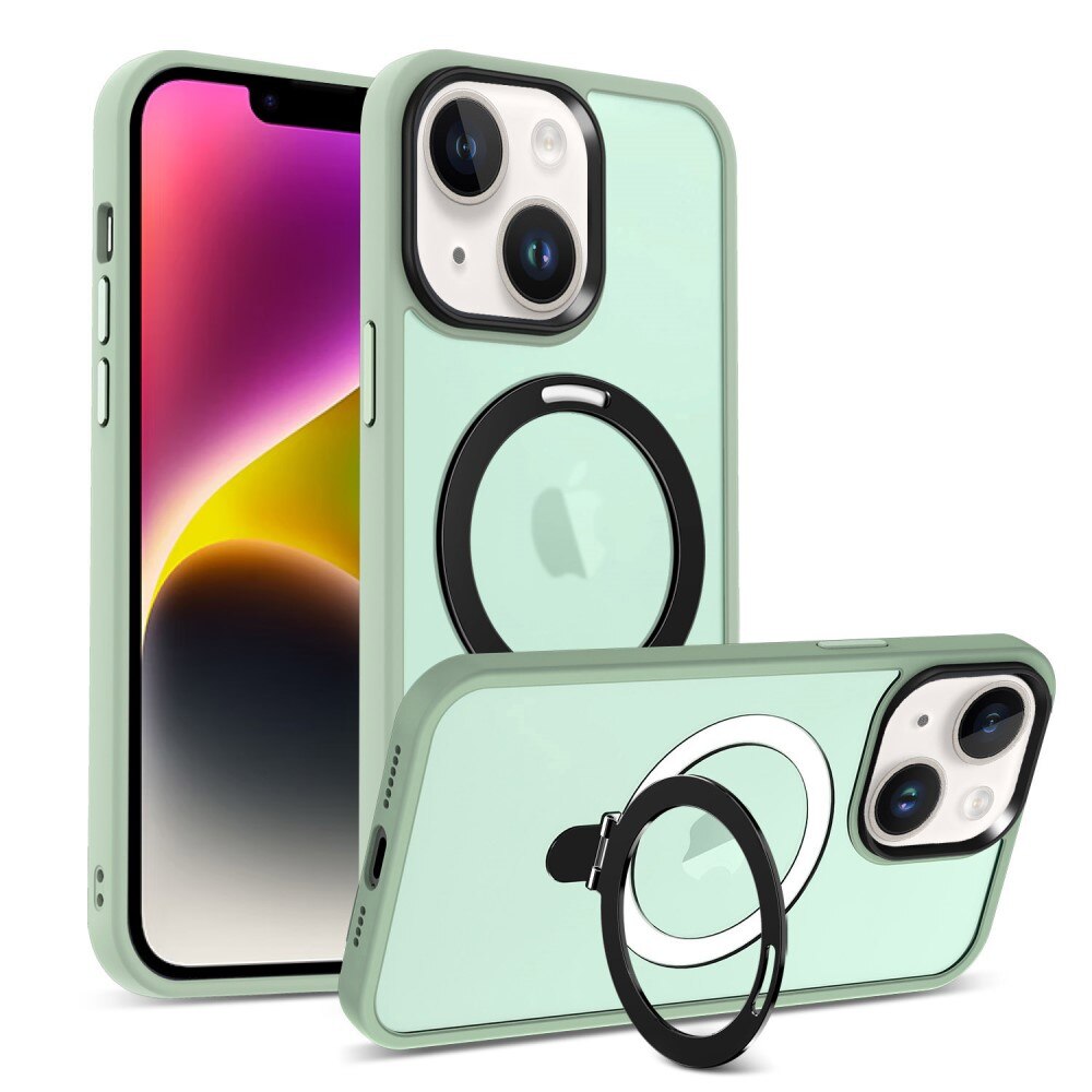 Funda híbrida Magnetic Ring iPhone 13 Verde