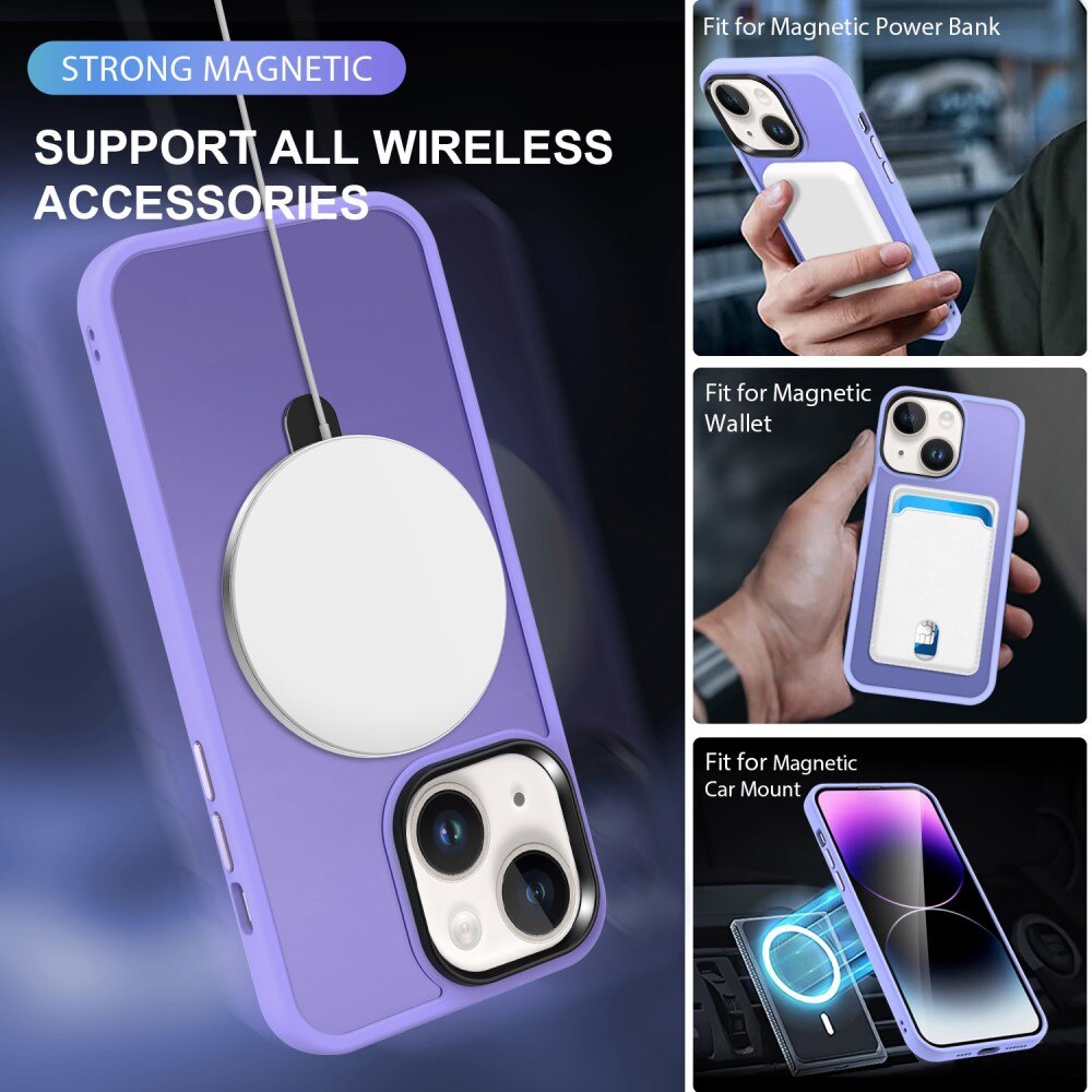 Funda híbrida MagSafe Ring iPhone 13 Púrpura
