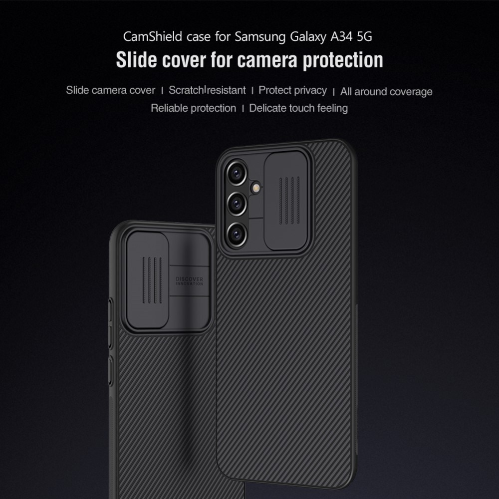 Funda CamShield Samsung Galaxy A34 Negro
