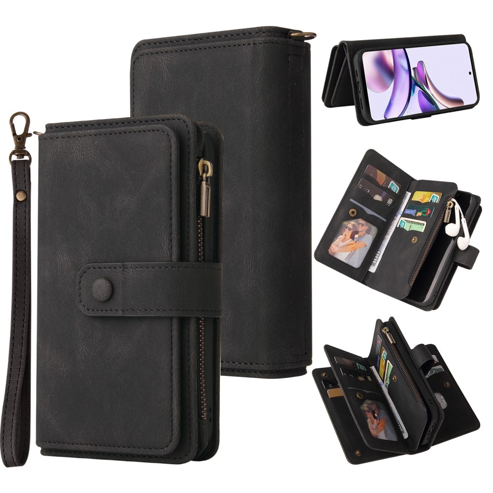 Leather Multi Wallet Motorola Moto G13 negro