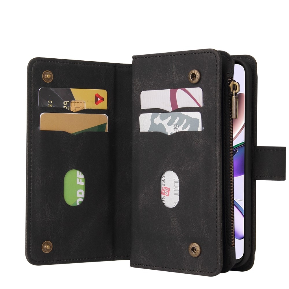 Leather Multi Wallet Motorola Moto G53 negro