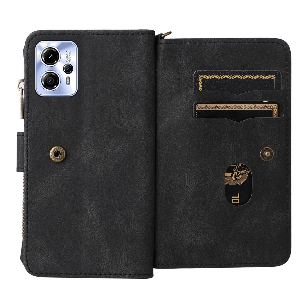 Leather Multi Wallet Motorola Moto G13 negro
