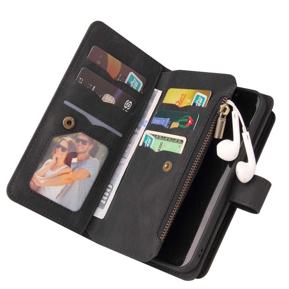 Leather Multi Wallet Motorola Moto E13 negro