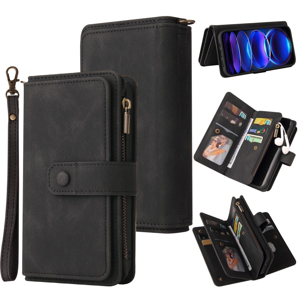 Leather Multi Wallet Xiaomi Redmi Note 12 Pro negro
