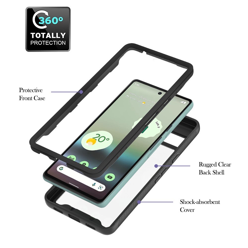 Funda con cobertura total Google Pixel 7a Negro