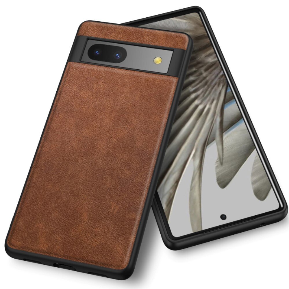 Funda de cuero Google Pixel 7a Marrón