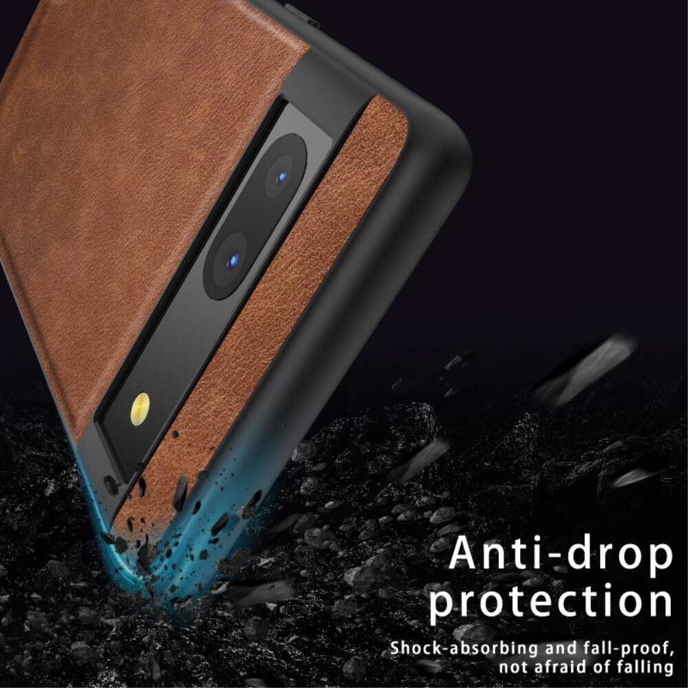 Funda de cuero Google Pixel 7a Marrón