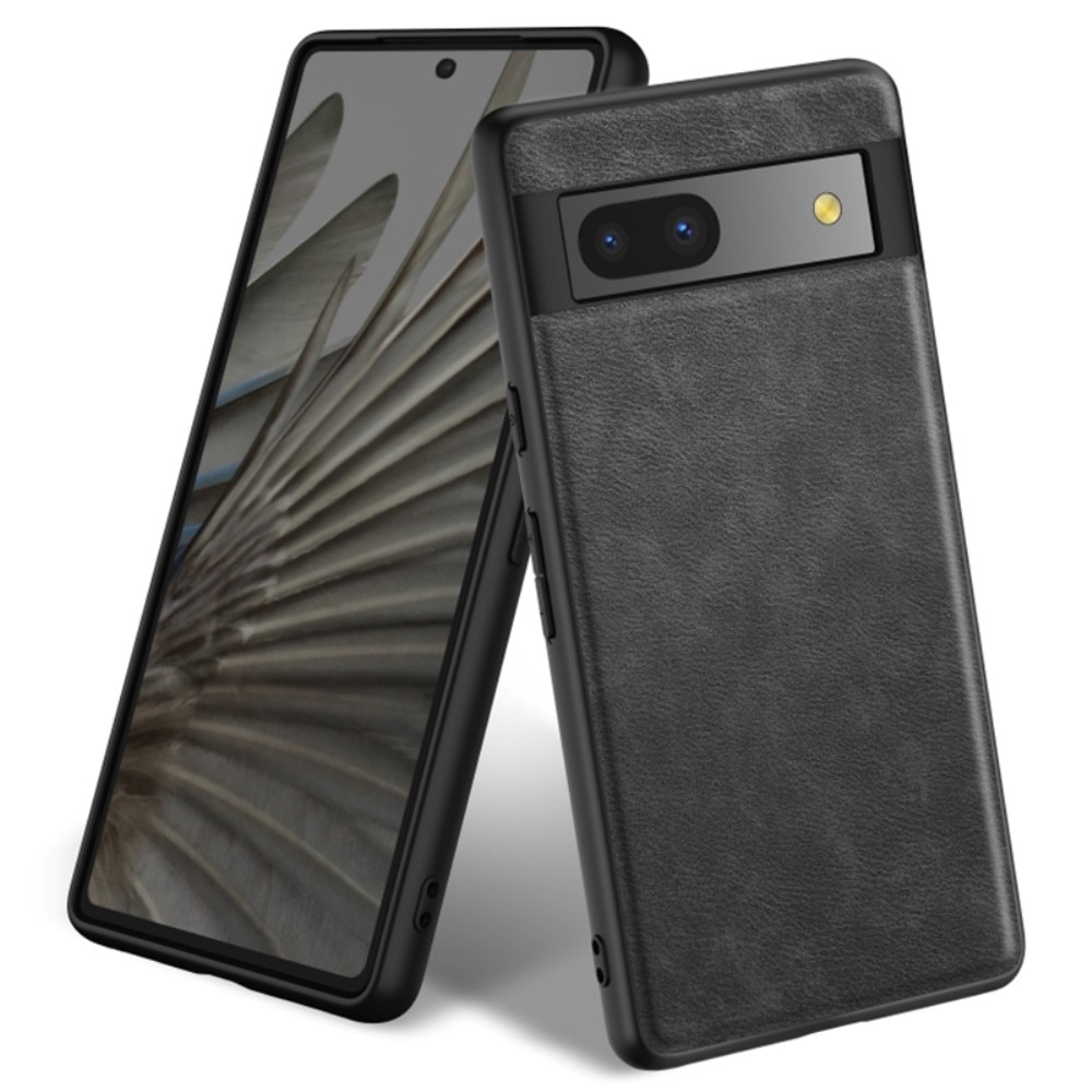 Funda de cuero Google Pixel 7a negro