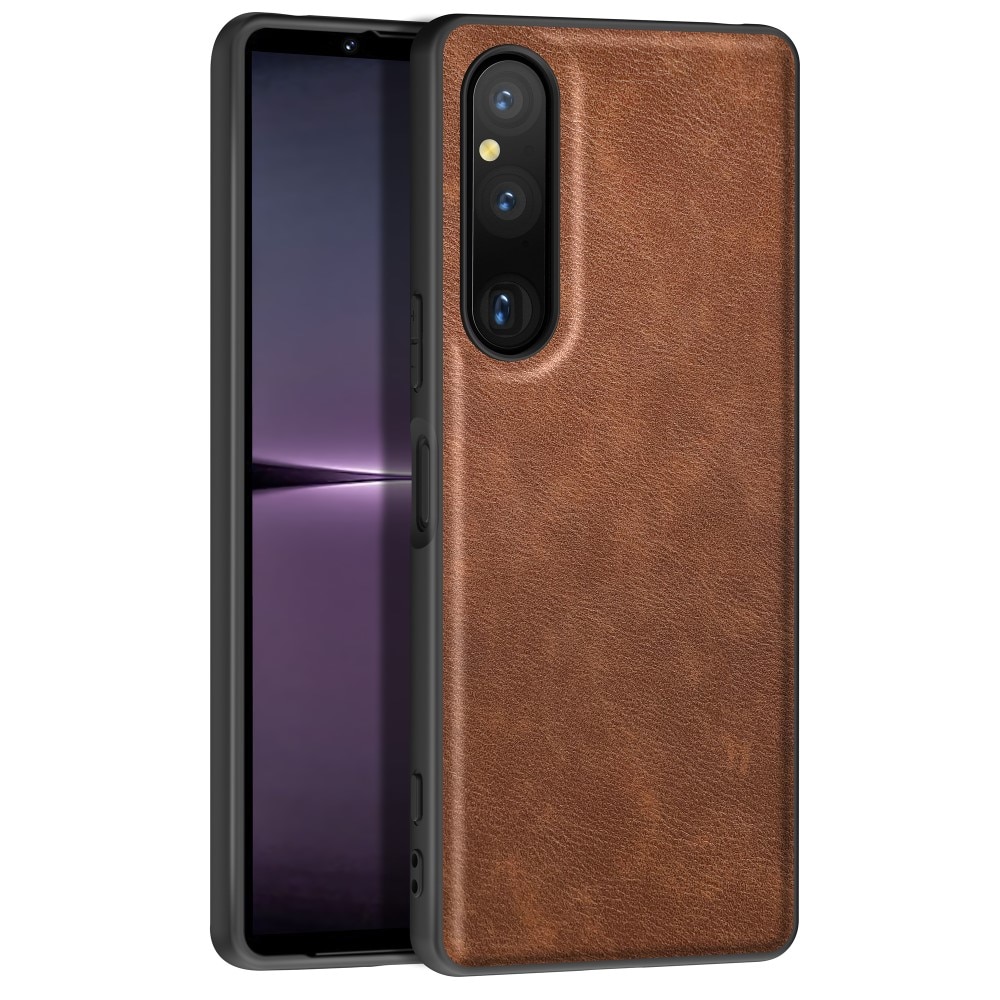 Funda de cuero Sony Xperia 1 V marrón