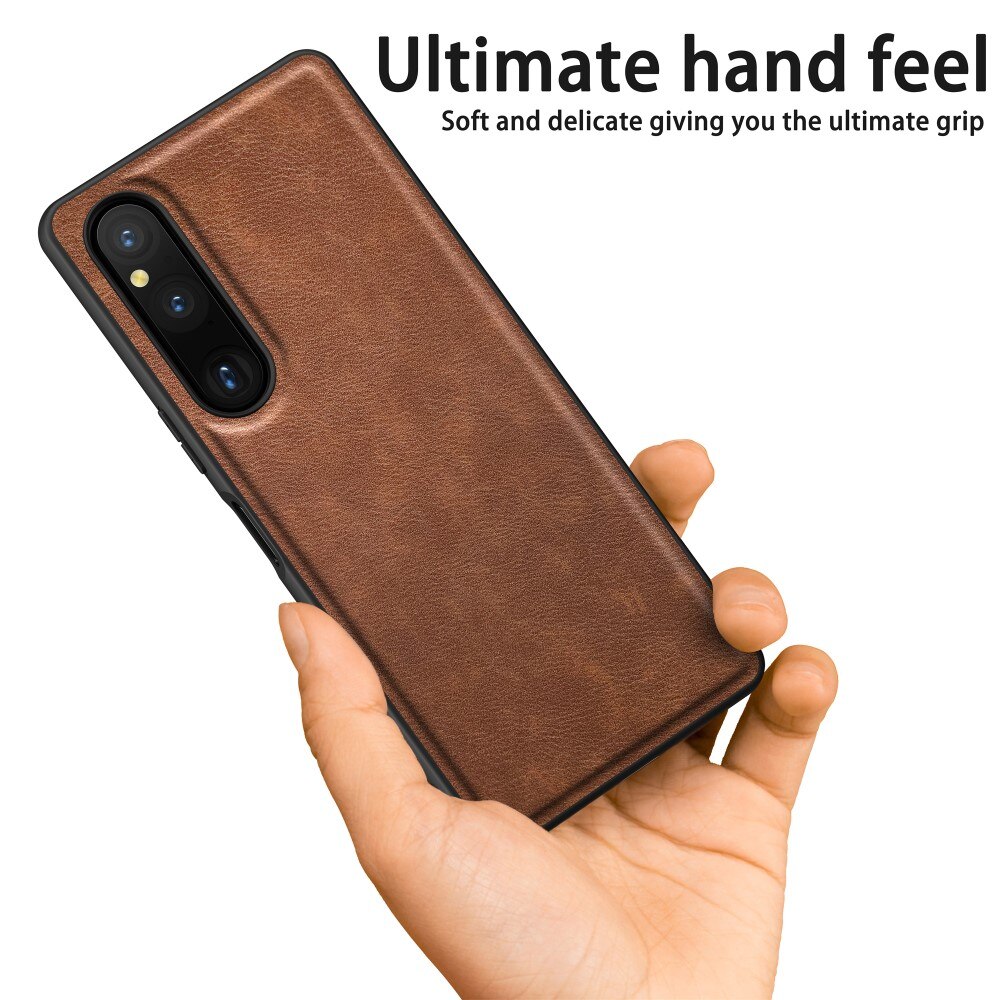 Funda de cuero Sony Xperia 1 V marrón