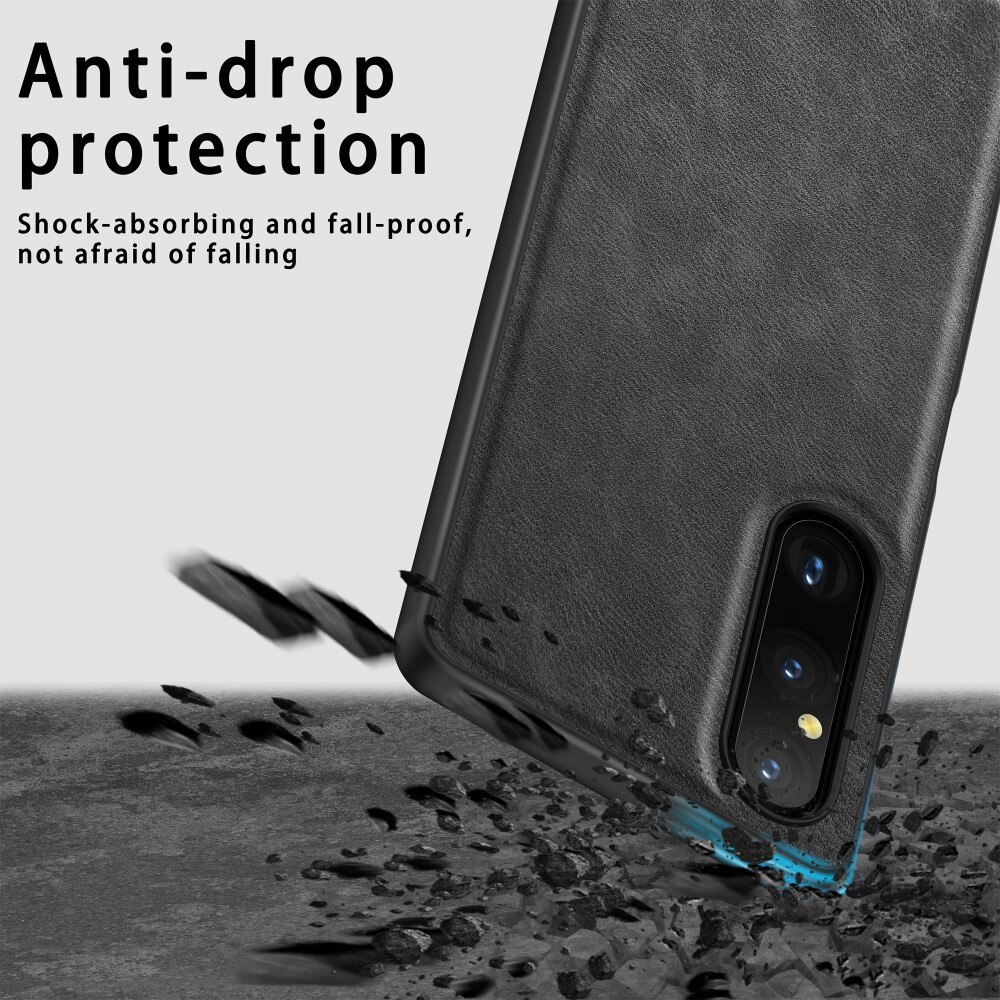 Funda de cuero Sony Xperia 1 V negro