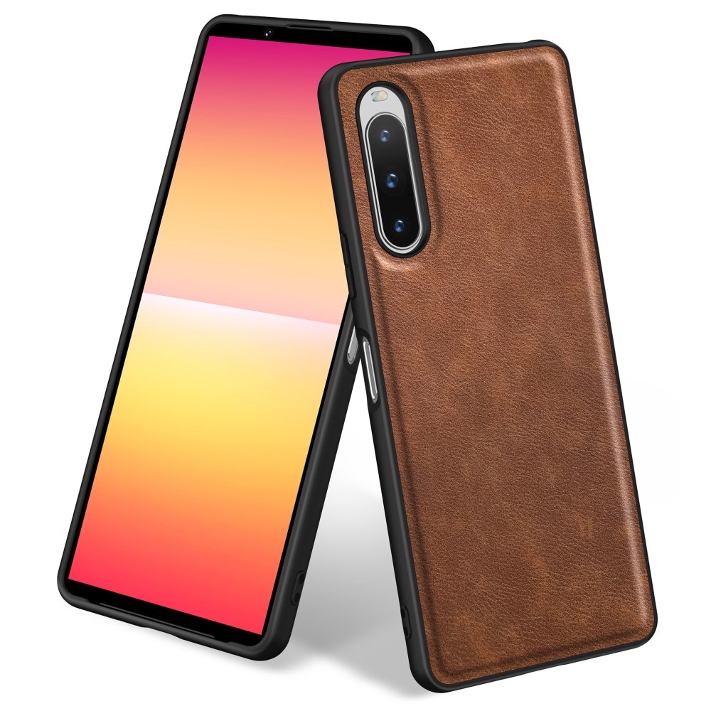 Funda de cuero Sony Xperia 10 V marrón