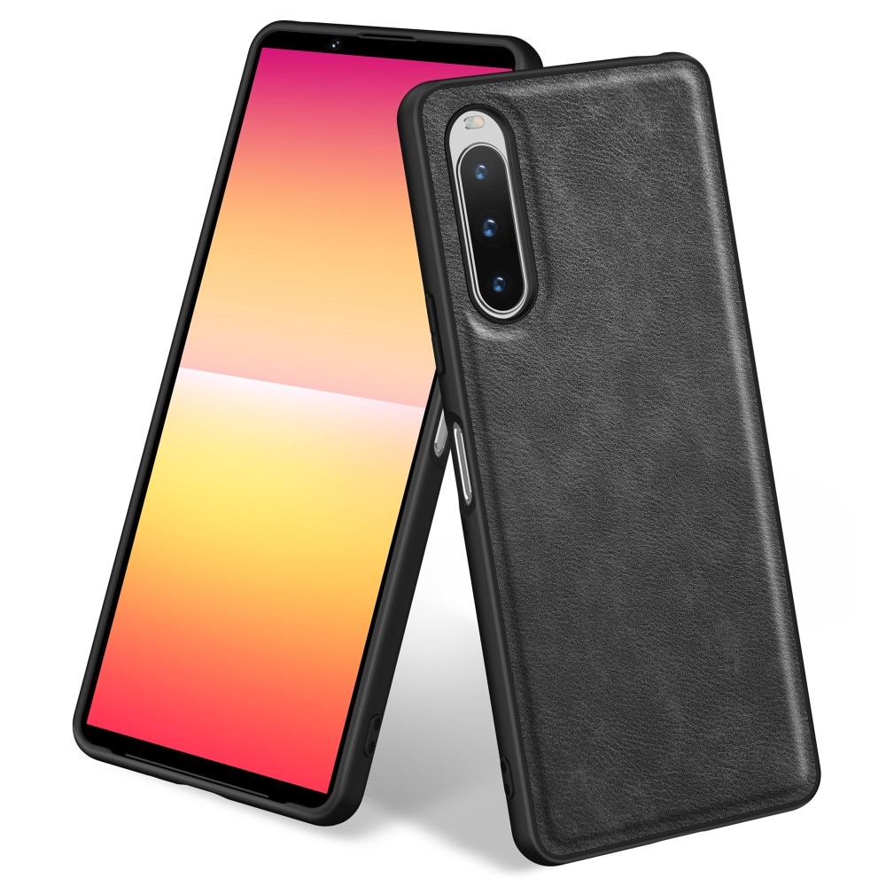 Funda de cuero Sony Xperia 10 V negro