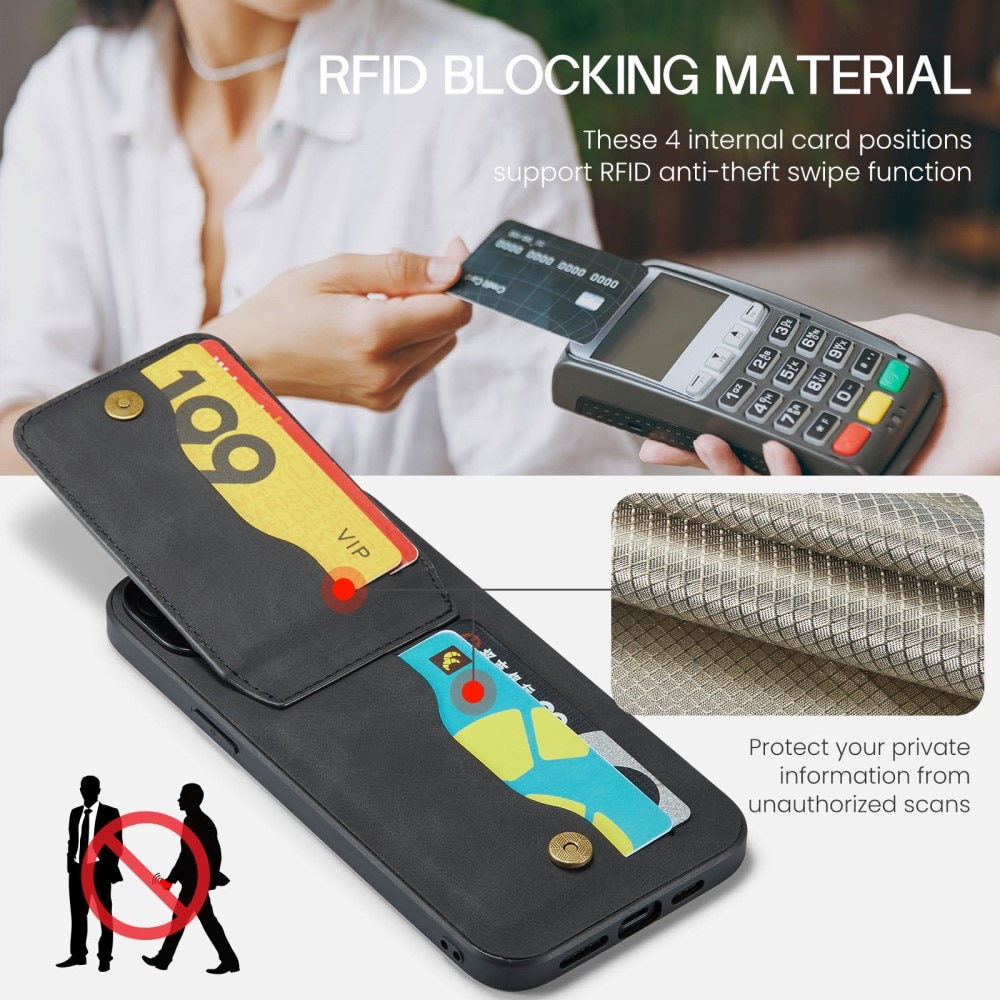 Funda Multi-Slot anti-RFID iPhone 14 Pro negro