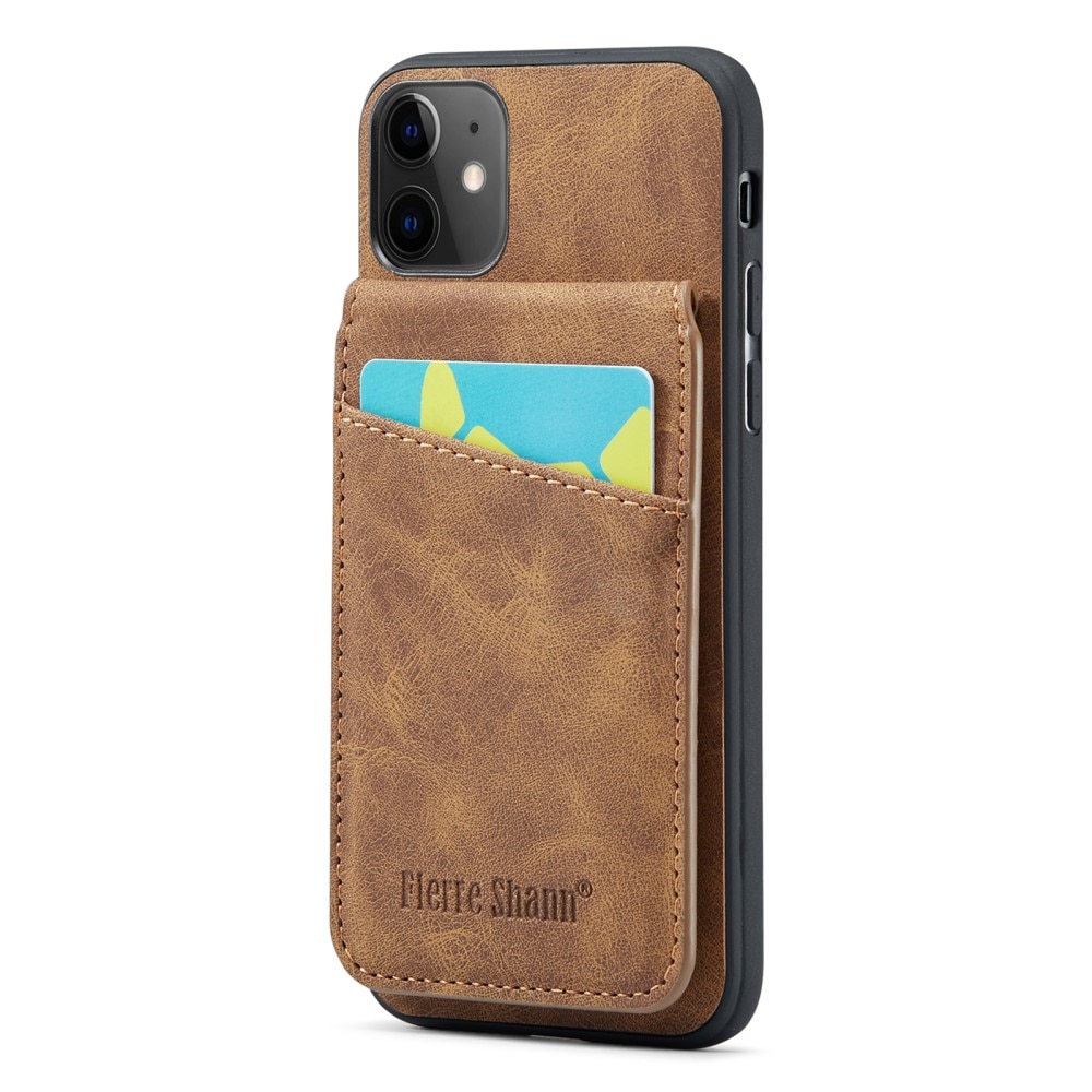 Funda Multi-Slot anti-RFID iPhone 11 marrón